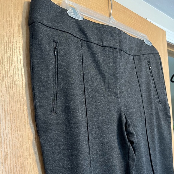 LOFT Dark Gray Zip Pocket Pintuck Skinny Leg Pants NWT - Picture 2 of 10
